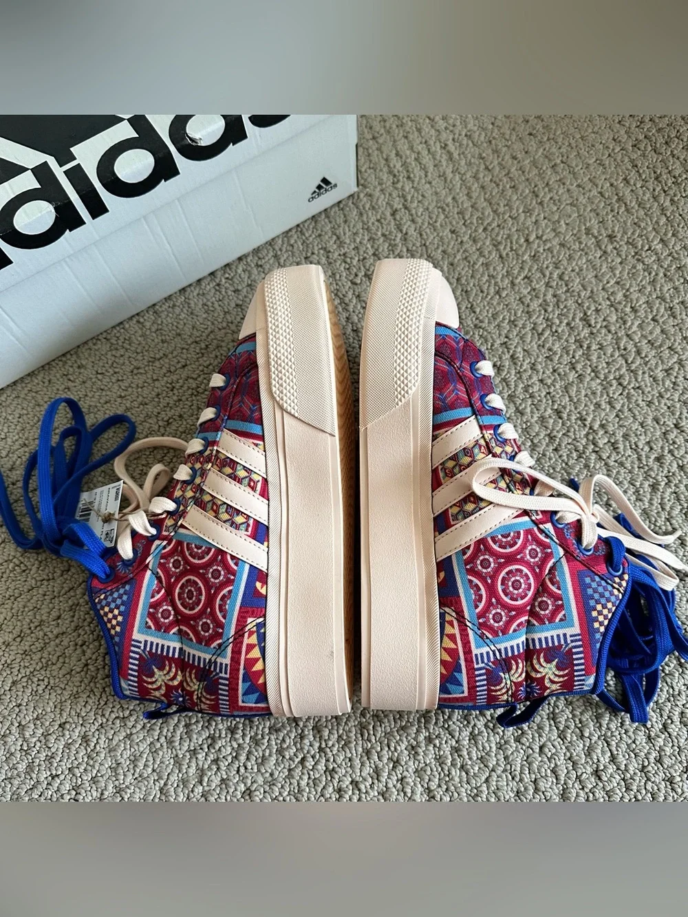 Adidas Bravada x Farm Rio Women’s High-Top platform Patterned Sneakers